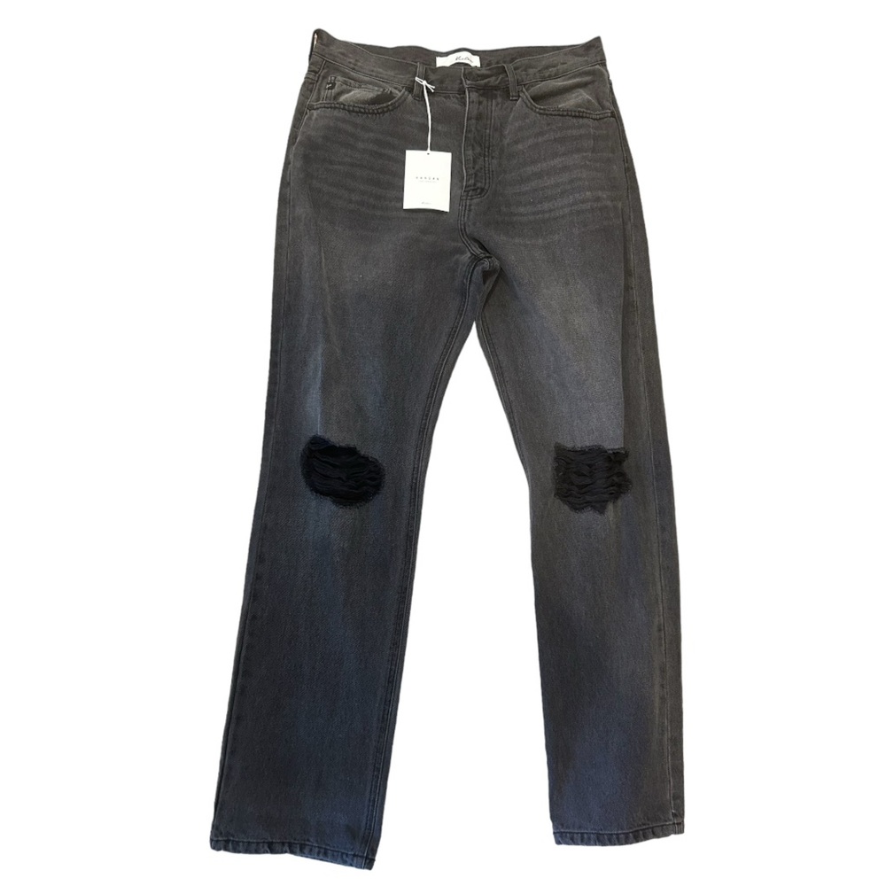 KanCan Distressed Ultra High Rise 90's Boyfriend Jeans Black Size 11/29 NWT